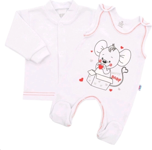 Completo per neonato New Baby Mouse bianco 80 (9–12 mesi)