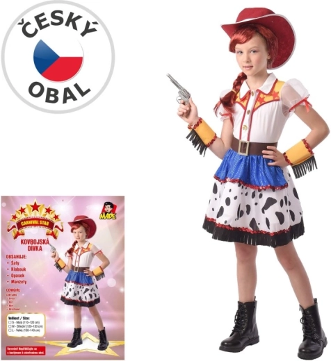 Costume di carnevale da bambina cowboy 110–120 cm