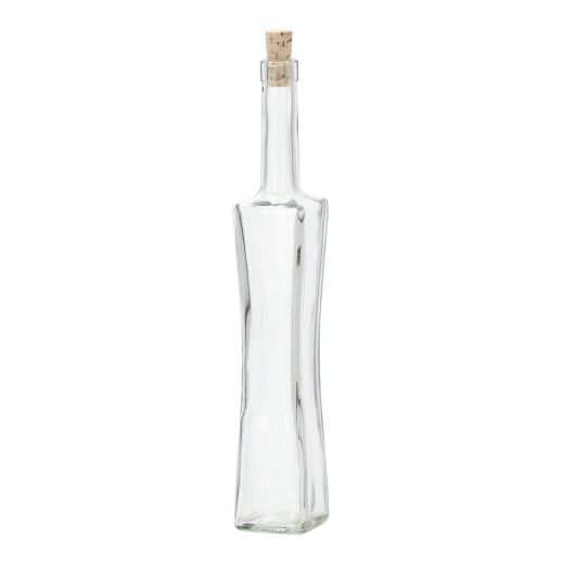 Bottiglia in vetro Gran Quadro 500 ml con tappo sintetico 19 mm