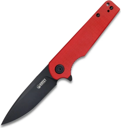 Coltello pieghevole Kubey Wolverine con impugnatura rossa in G10