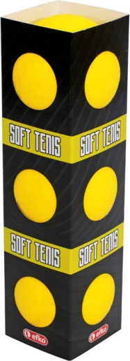 Palline in schiuma per soft tennis EFKO gialle 6,5 cm (3 pz)