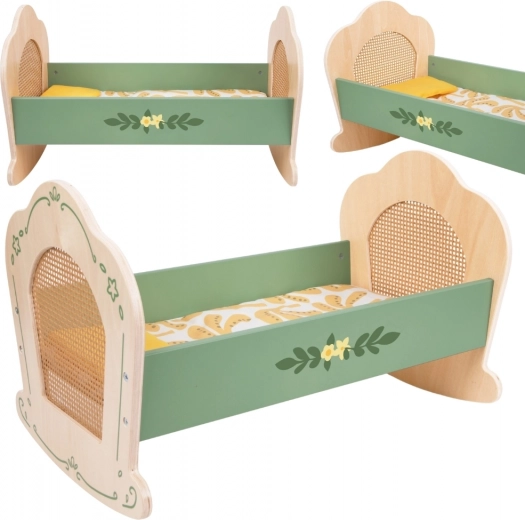 Culla in Legno Vintage per Bambole