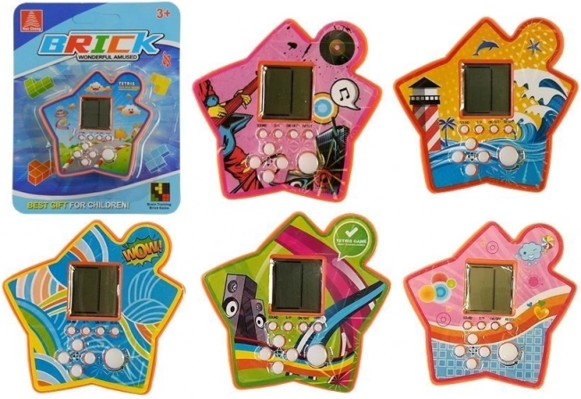 Gioco elettronico tascabile Tetris a forma di stella – arancione