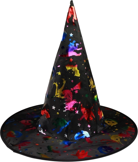 cappello da strega con motivi olografici