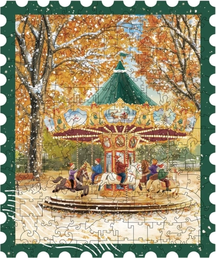 Puzzle in legno RoboTime Giostra d’autunno (200 pezzi)