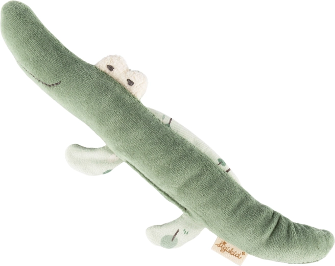 Sonaglio Sigikid a forma di coccodrillo – primo peluche per neonati