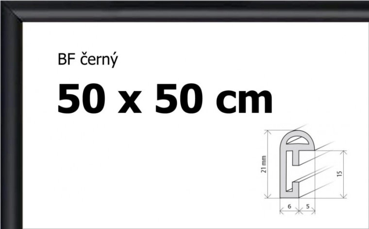 Cornice in plastica per puzzle 50x50 cm - nero