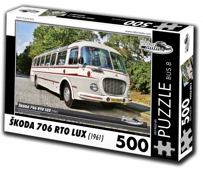 Puzzle Auto d’epoca Škoda 706 RTO LUX – autobus, 500 pezzi