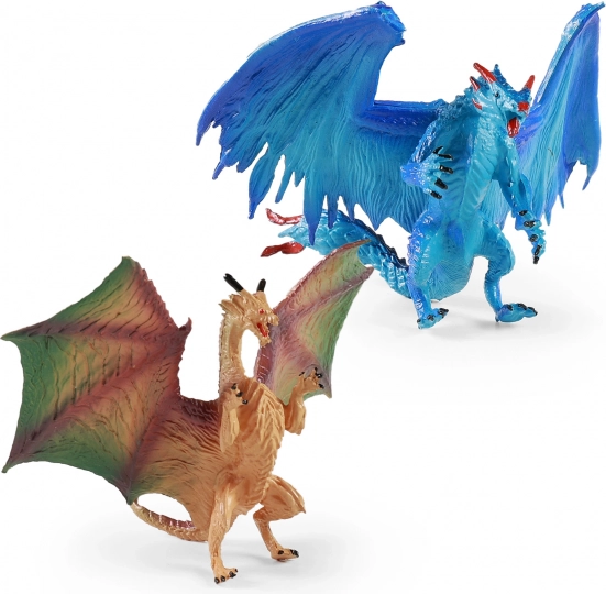 Set di due draghi in plastica 12 cm