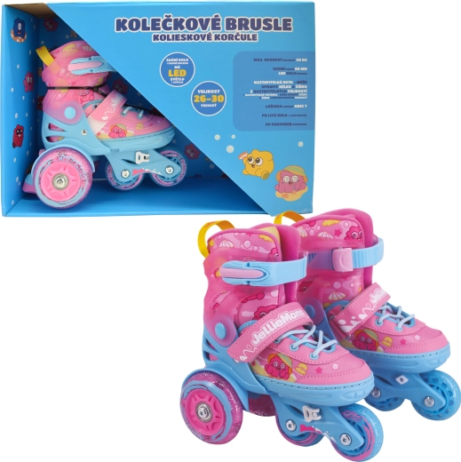 Pattini a rotelle luminosi per bambini rosa (taglia 26–30) SPARKYS