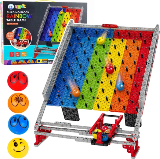 Set di costruzione con biglie pista e gioco pinball 477 pezzi