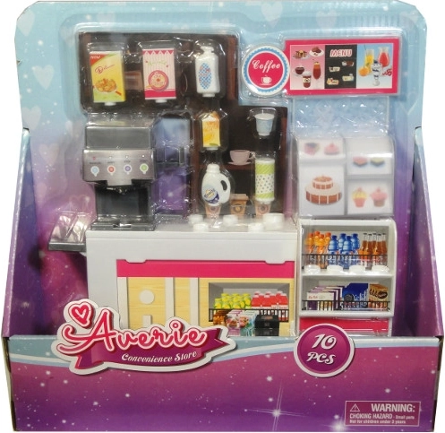Mobili e accessori per bambole – caffetteria con macchina da caffè