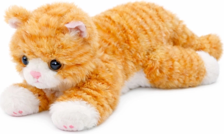 Gatto di peluche rosso sdraiato 38 cm