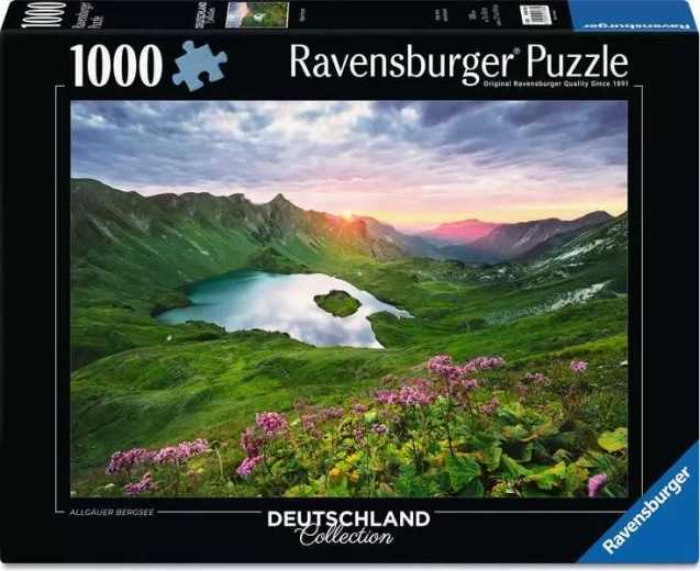 Puzzle Ravensburger Lago di montagna nell’Allgäu 1000 pezzi