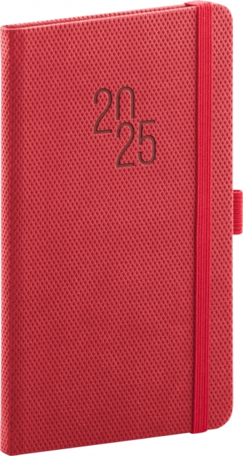 Notique agenda tascabile Diamante 2025 rossa 9 × 15,5 cm