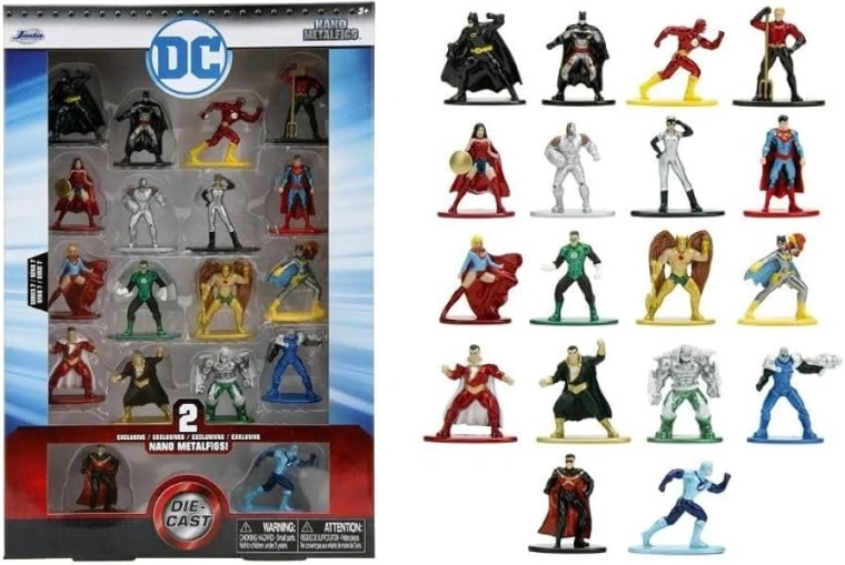 Figure da collezione in metallo DC – set da 18 pz, serie 7 (scala 1:65)