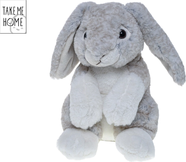 Coniglietto di peluche 20 cm grigio Take Me Home