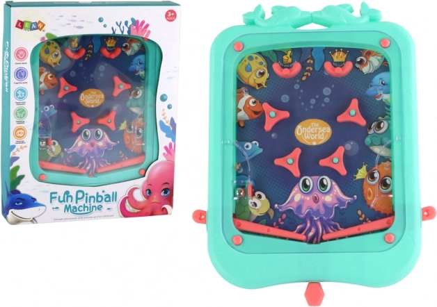 Gioco da tavolo mini flipper con biglia – verde