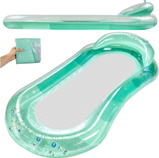 Bestway lettino gonfiabile da acqua con fondo in rete, turchese