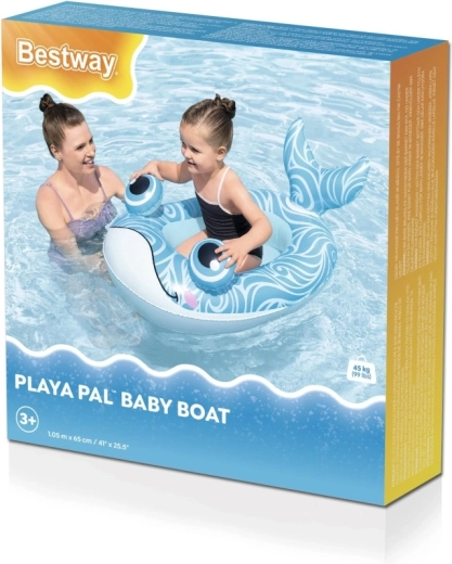 Gommone gonfiabile per bambini a forma di balena 105 × 65 cm BESTWAY