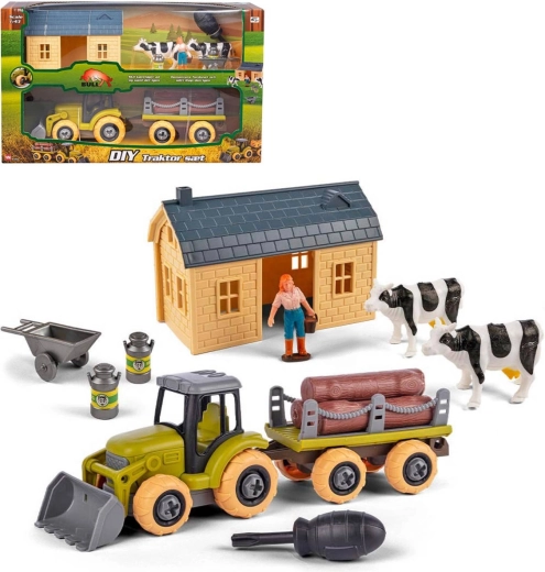 Set di montaggio agricolo – trattore avvitabile con rimorchio e accessori