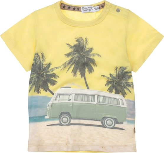 T-shirt per bambini con stampa di palme giallo