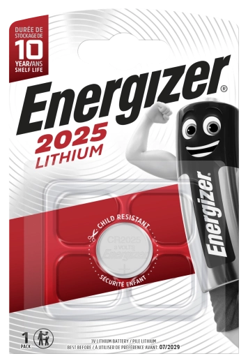Batteria a bottone al litio Energizer CR2025 3 V