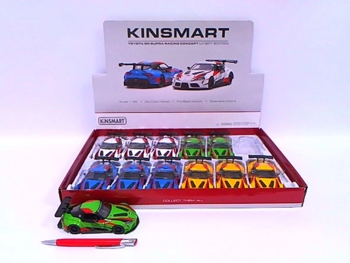 Modello di auto in metallo Toyota GR Supra Racing Concept 1:36 con pull-back - 1 pezzo