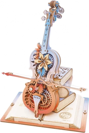 robo time 3d carillon in legno a forma di violoncello magico – puzzle meccanico