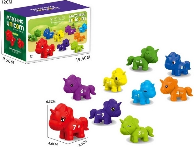 Gioco Montessori Unicorni e cifre