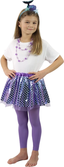 Costume da sirena per bambine con gonna e cerchietto
