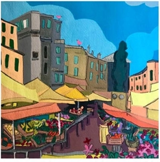 Norimpex Dipingi con i numeri Mercato dei fiori 40 × 50 cm