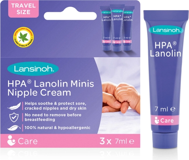 Lansinoh HPA crema alla lanolina per capezzoli Minis 3×7 ml