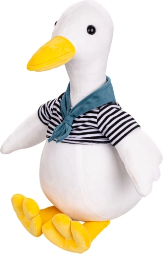 Peluche a forma di papero in abbigliamento da marinaio 50 cm