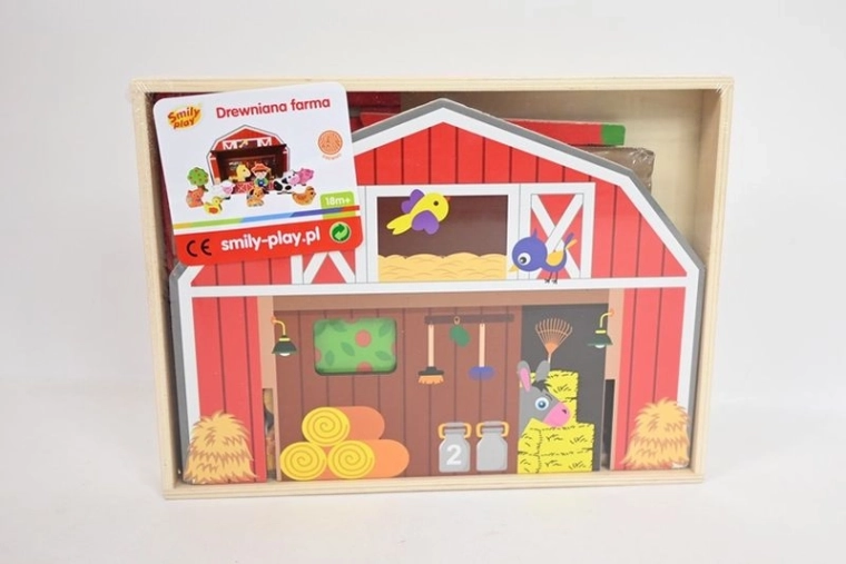 SmilyPlay fattoria in legno con fienile e personaggi