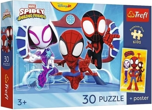 Puzzle premium per bambini Spidey in azione 30 pezzi