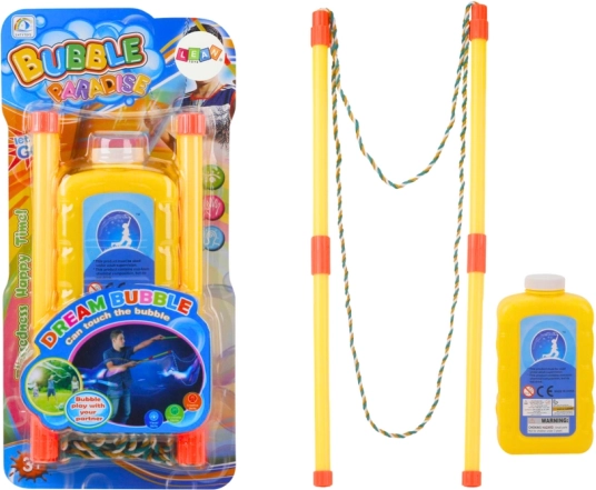 Set per bolle di sapone giganti con cordino e soluzione da 500 ml