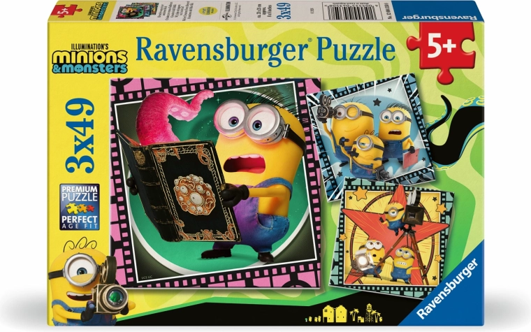 Puzzle Ravensburger Minion e mostri 3x49 pezzi