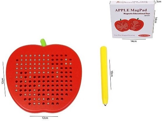 Lavagna magnetica a forma di mela con palline magnetiche 4 cm