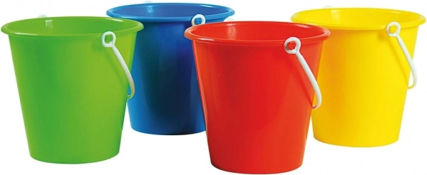 Secchiello di plastica per sabbia e acqua (mix di colori)