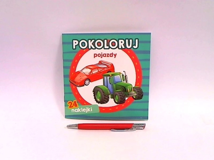 Colora i veicoli – libro da colorare con adesivi