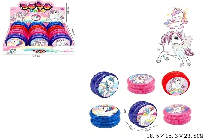 Yo-yo luminoso con unicorno - 1 pezzo