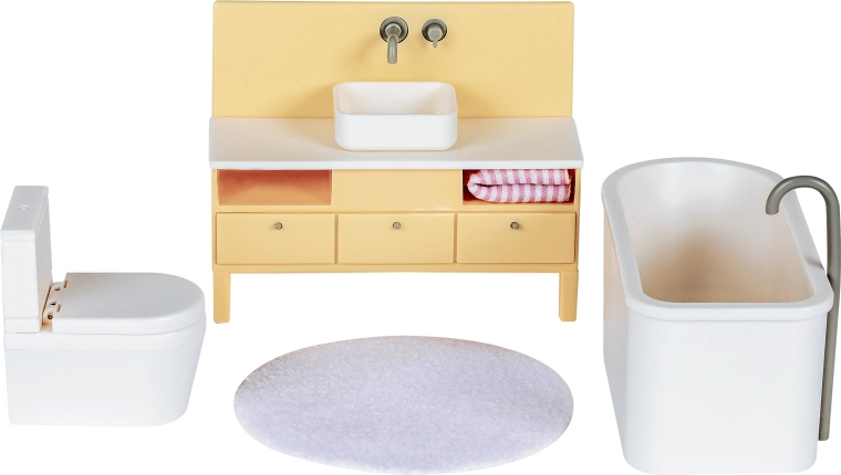 Set di mobili da bagno per casa delle bambole Lundby