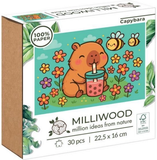 Puzzle da 30 pezzi Capibara con bubble tea