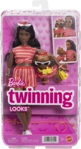Barbie Twinning Looks bambola e cagnolino con accessori