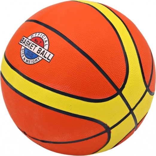 Pallone da basket 7-9 libbre arancione e giallo misura 7