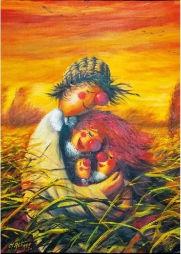 Puzzle famiglia di spaventapasseri 1000 pezzi MAGNOLIA