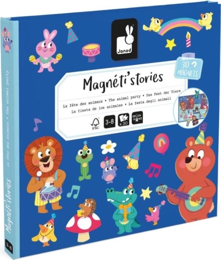 Janod libro magnetico Festa di compleanno degli animaletti