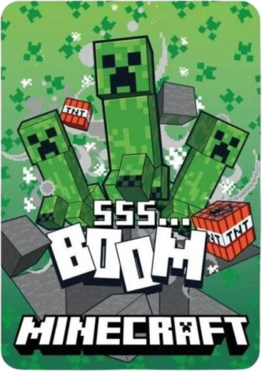 Coperta in pile Minecraft - 1 pezzo