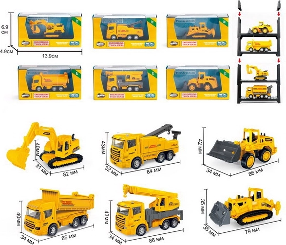 Camion da cantiere in metallo 8,5 cm